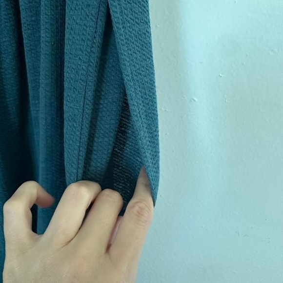 Free People Beach Teal Wide-Leg Elastic Pants women’s size medium - Picture 6 of 6